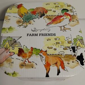 Symphony's Fine China Farm Animal Mugs-Set Of 4- New In Box.